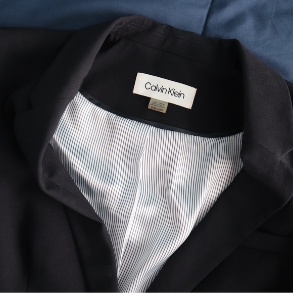 Calvin Klein Navy Button Blazer - Picture 4 of 16
